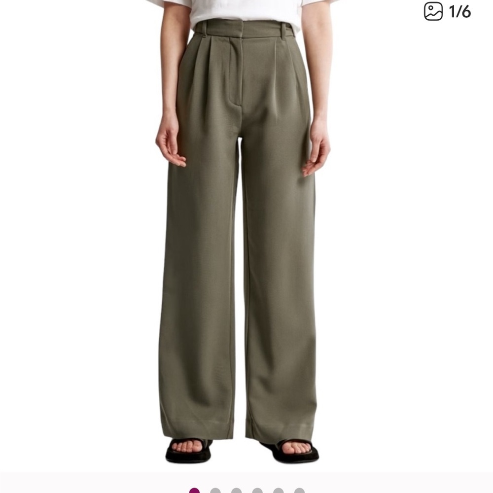 Abercrombie & Fitch High-Rise Wide Leg Sloane Tailored Pant